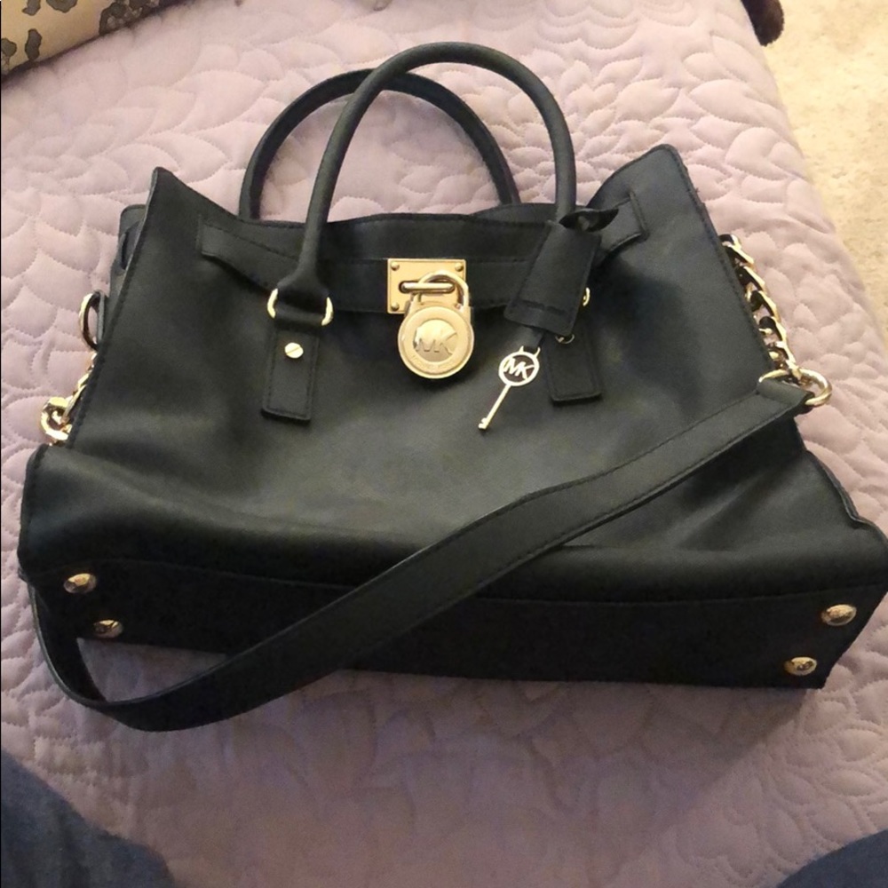 Michael Kors Large Hamilton Tote Black